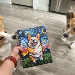 Starry Night Corgi Journal